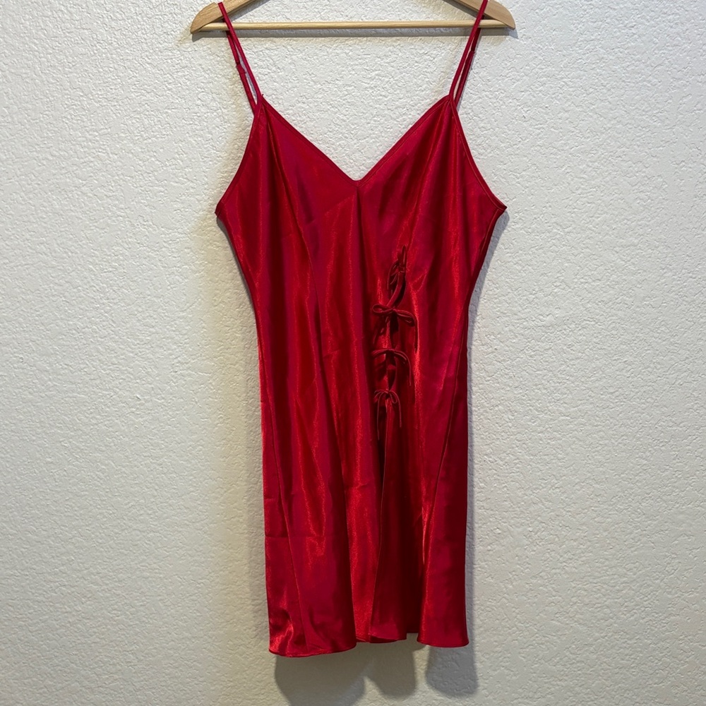 Frederick's of Hollywood Scarlet Satin Dress
